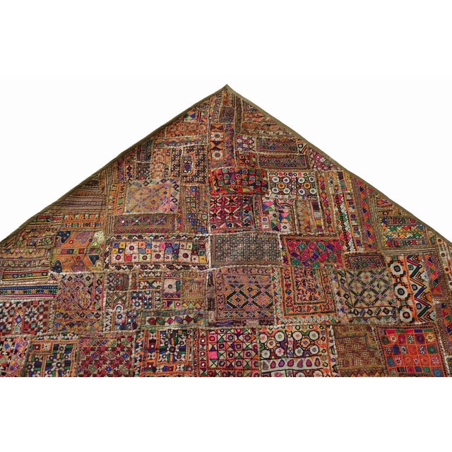 Vintage Embroidered Wall Hung Patchwork Tapestry, 1950s For Sale - Image 13 of 18