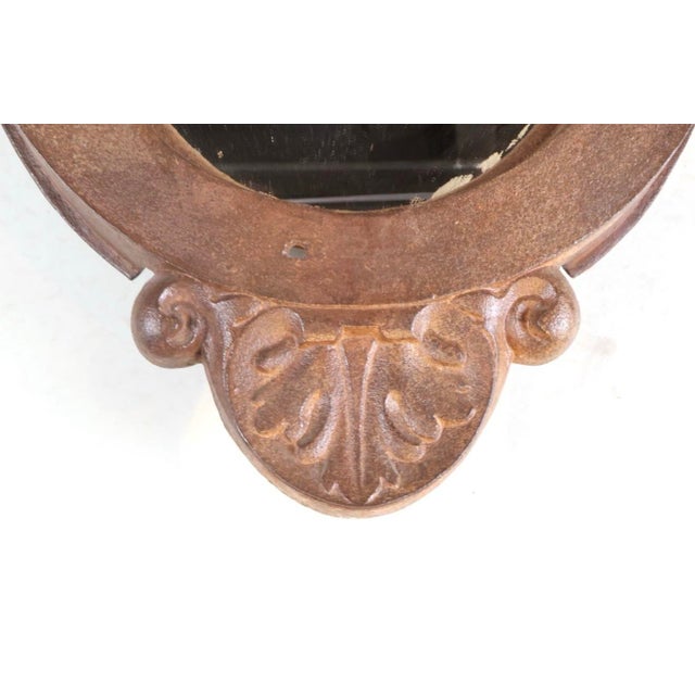 Art Nouveau 19th Century Pair of Cast Iron Oeil-De-Boeuf Mirrors For Sale - Image 3 of 6