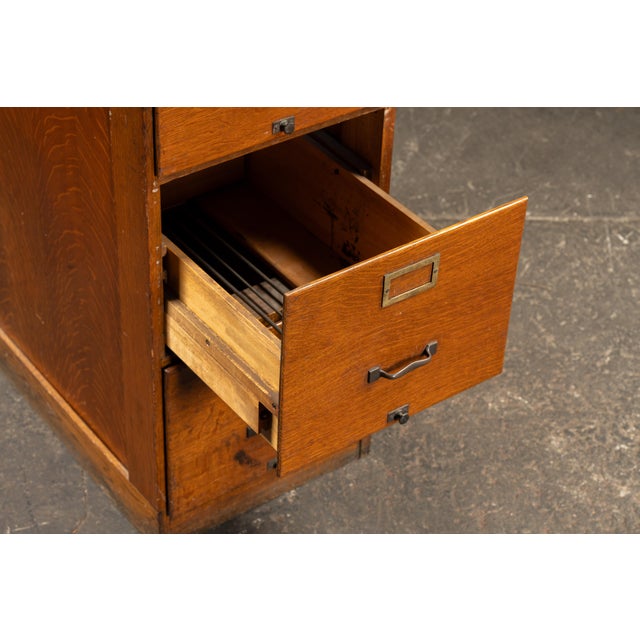 Early 20th Century Quartersawn Oak File Cabinet by Browne-Morse For Sale - Image 11 of 11