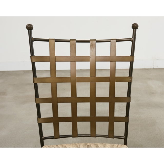 Set of Four Papperzini Style Amalfi Iron Garden Chairs For Sale - Image 11 of 18