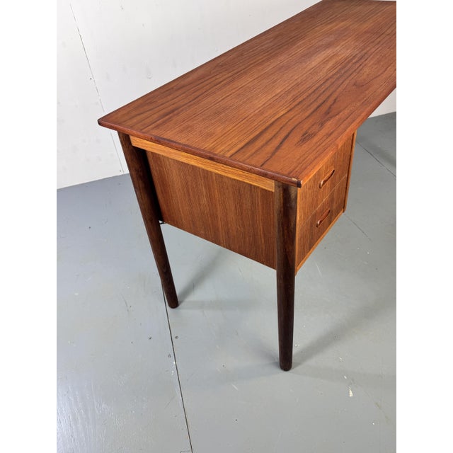 Wood Mid-Century Danish Teak Desk, 1950s For Sale - Image 7 of 15