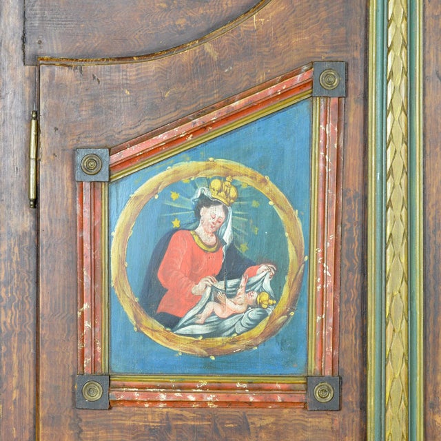 German Folk Art Wedding Chest, 1842 For Sale - Image 14 of 18