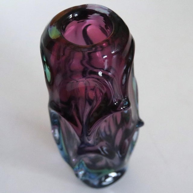 1960s Glass Vase by Jan Beranek for Skrdlovice, 1960s For Sale - Image 5 of 6