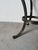 Vintage Art Deco Style Hand-Wrought Iron & Green Marble Side Table With Greek Key Motifs For Sale - Image 9 of 12