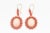 Mediterranean Late 20th Century Orange and Pink Angel Skin Coral Dangling Drop Gold Earrings - 2 Pieces For Sale - Image 3 of 10