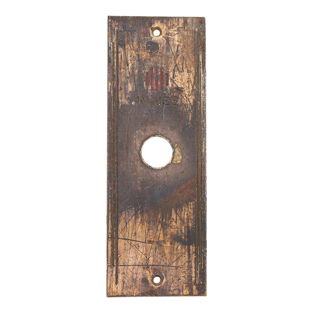Reclaimed Art Deco in Use Bronze Elevator Indicator Plate For Sale