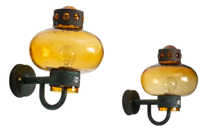 Vintage Brass Wall Lamps, 1960s, Set of 2