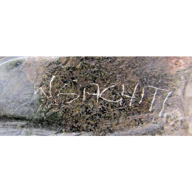 1950s Hand-Carved Shona Tribe Serpentine Stone Abstract Sculpture W. Sachiti For Sale - Image 12 of 12