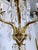Vintage Brass Chandelier With Crystal Prisms For Sale In New York - Image 6 of 12