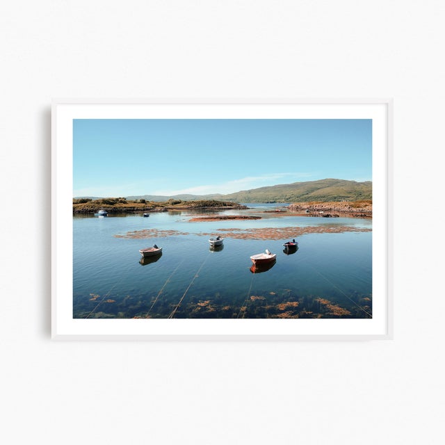 Contemporary Coastal Landscape Photograph, Isle of Mull, Scotland 'Small Boats, Mull', 45 X 30" Fine Art Photography Print For Sale In Boston - Image 6 of 12
