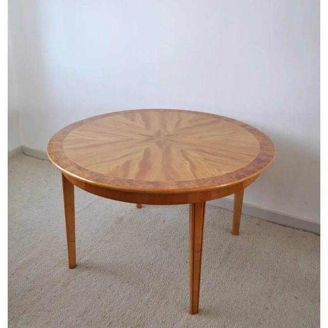 Art Deco Golden Elm Table, 1930s For Sale - Image 6 of 15