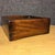 Brown Vintage Rosewood Desk Organizer Box With Dual Drawers and Tray Top For Sale - Image 8 of 9