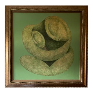 1990s Carlos Leon (Peru, B. 1967) Large-Scale Acrylic on Canvas, "The Embrace" For Sale