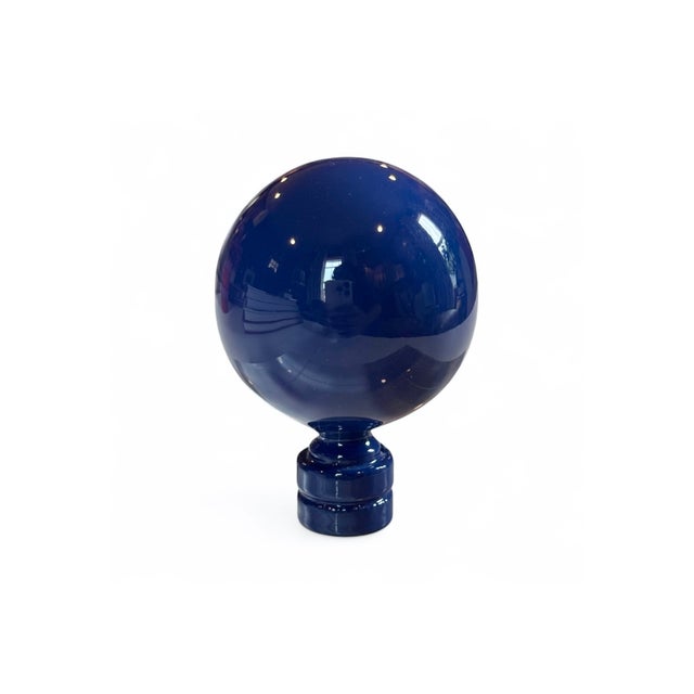This hand-lacquered lamp finial by Dressing Rooms Interiors Studio features a high-gloss Indigo Royale finish designed to...