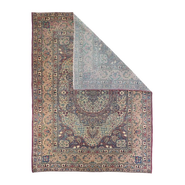 Traditional Antique Lavar Kerman Rug 5'7'' x 7'4'' For Sale - Image 3 of 10