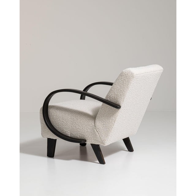 Ivory Mid 20th Century Czech Republic Ivory Wood Armchair For Sale - Image 8 of 15