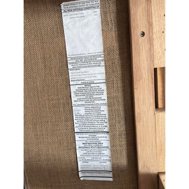 California King Size Restoration Hardware Wingback Bed Frame For Sale - Image 12 of 12