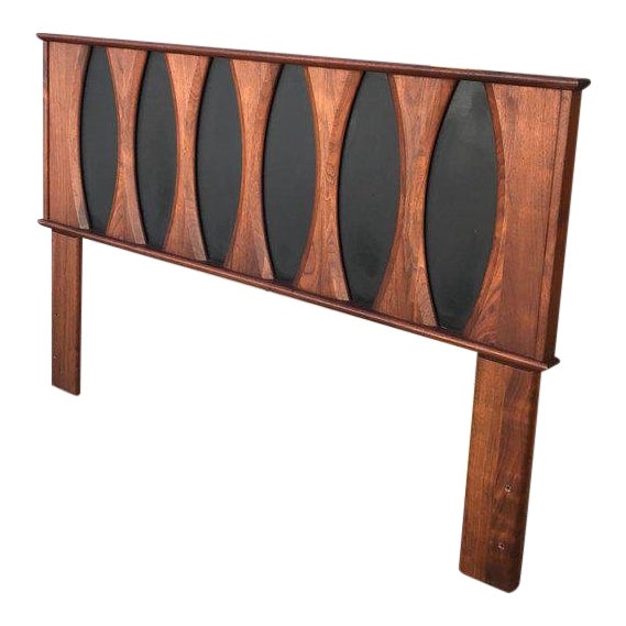 MidCentury Modern Walnut Headboard After Glenn of California Full Size