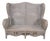 Late 20th Century Victorian Revival Large Woven Wicker Wingback Settee Lounge Bench Loveseat For Sale