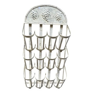 Vintage French Metal Bottle Holder, 1930s For Sale