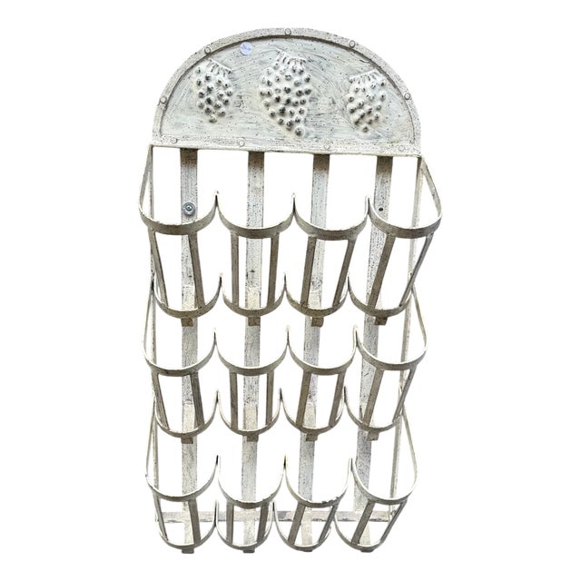 Vintage French Metal Bottle Holder, 1930s For Sale