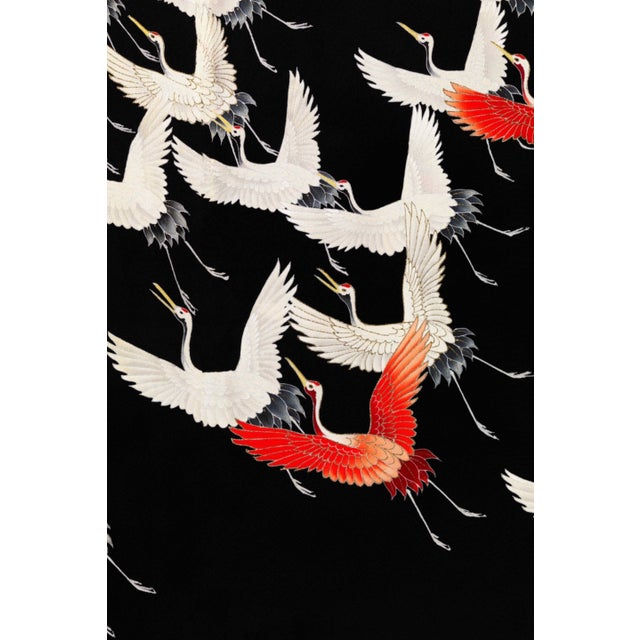 Flying Cranes, Vintage Art Print Reproduction, 32" X 48" For Sale