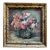1930s/40s Petite Square Floral Oil Painting For Sale