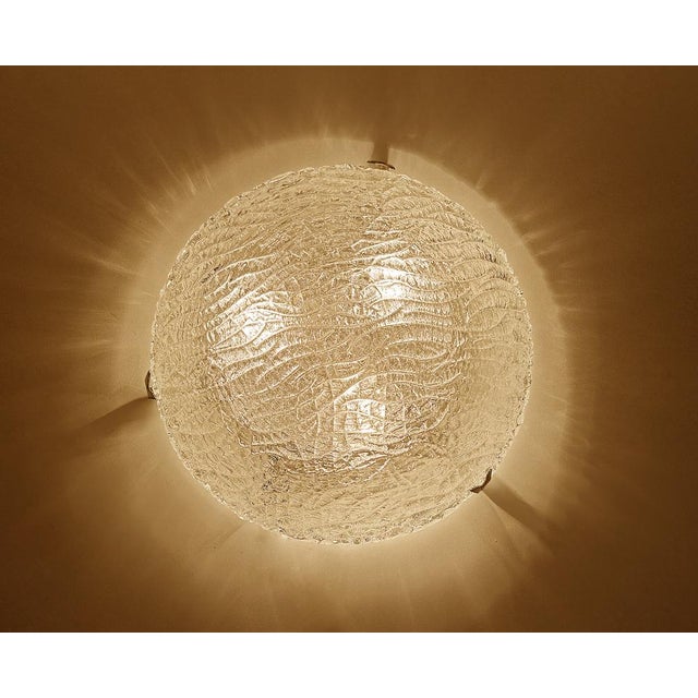 Large Glass Flush Mount from Kaiser-Leuchten, 1970s For Sale - Image 13 of 14