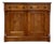 Antique French Provincial Marble Burlwood Buffet 2 Drawer Locking Cabinet For Sale