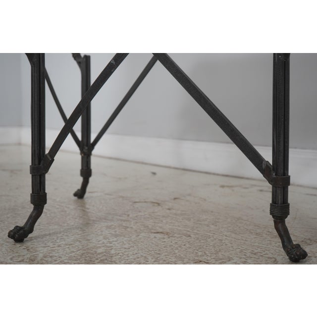 Bronze Maitland Smith Bronze Base Marble Top Console Table For Sale - Image 8 of 16
