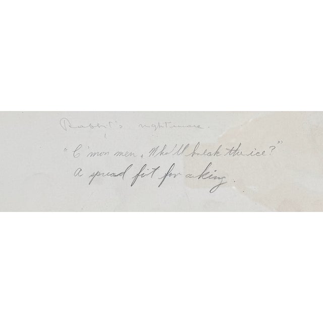 1950s Original Illustration, Vincenzo Zito Whimsical Hunting Scene, Framed, 1950’s For Sale - Image 5 of 8