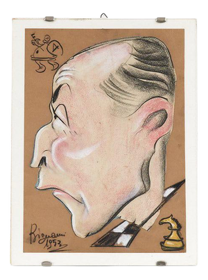 Bignami, Caricature, 1953, Drawing