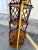Brown Pair of Hand Carved Fretwork Mahogany Corner Shelfs Bookcases Etageres For Sale - Image 8 of 11