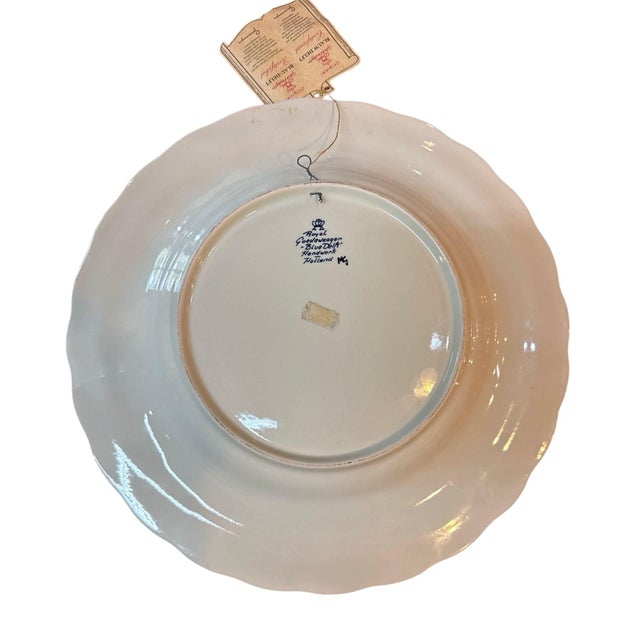 Ceramic 1950s Royal Delft Hand Painted Platter For Sale - Image 7 of 8