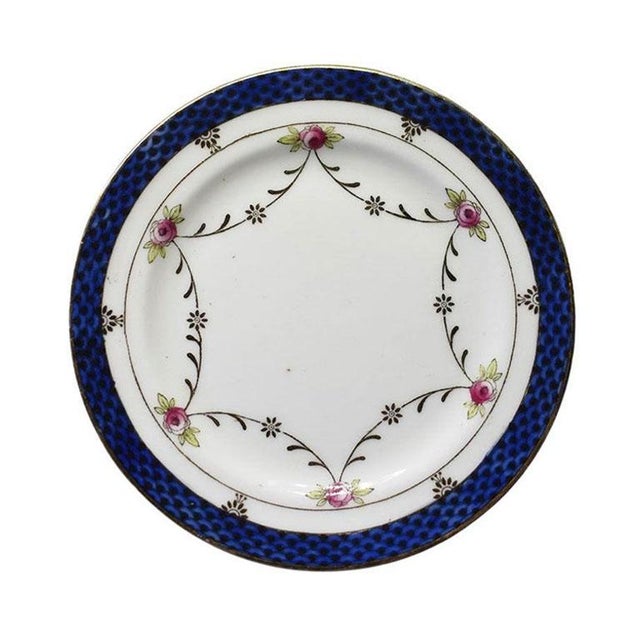 Victorian Blue Royal Doulton and j.h. Middleton & Co Delphine Teacup and Saucer Set of 2 For Sale - Image 3 of 6