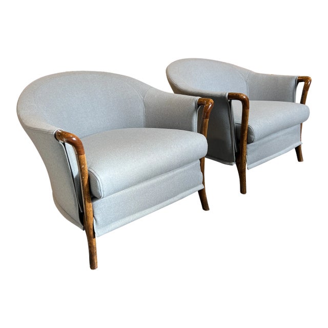 Italian Modern Umberto Asnago for Georgetti Chairs, a Pair For Sale