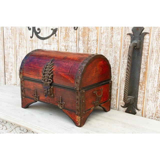 Indian Malabar Brass Fitted Box For Sale - Image 3 of 13