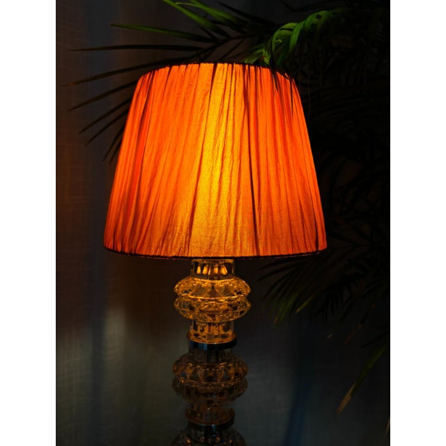 Orrefors Crystal Glass Night Lamp by Carl Fagerlund for Orrefors, Sweden, 1960s For Sale - Image 4 of 12