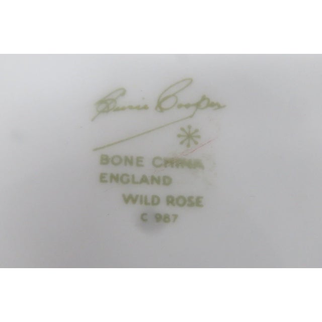 Light Green Susie Cooper Wild Rose Pastel Plates Set of 4 Made in England Bone China 4841b For Sale - Image 8 of 10