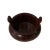 Chinese Zen Oriental Round Wood Ding Shape Incense Display For Sale - Image 4 of 7