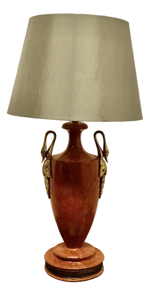Art Deco Simulated Marble Ceramic Table Lamp, 1950s