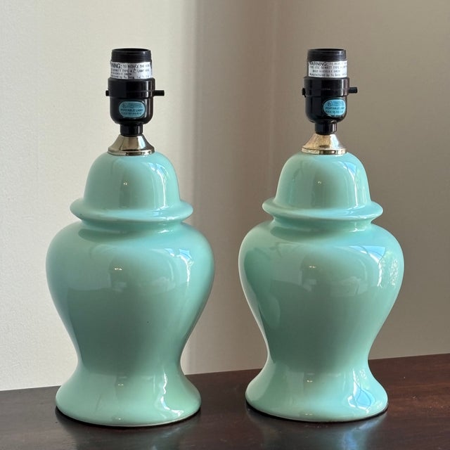 Late-20th Century Ceramic Ginger Jar Table Lamps — A Pair For Sale - Image 12 of 12