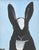 Farmhouse Folk Art Bunny Rabbit Hare Oil Painting Including the Antiqued Gold Wood Frame For Sale - Image 3 of 6