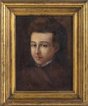 European School Artist, Portrait of a Girl, Oil on Canvas, Framed