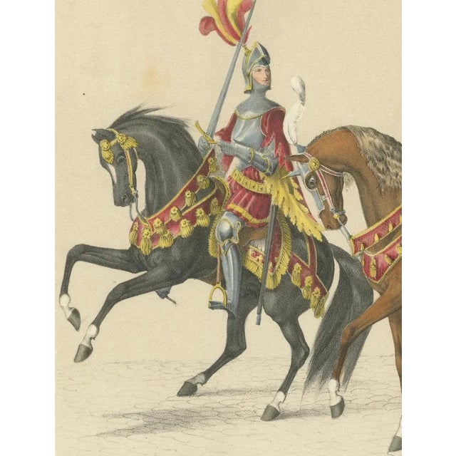 Grand Procession Wilhelm Herter Von Strasburg and the Lords of Bohemia, 1855, Paper For Sale - Image 3 of 10