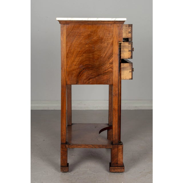 Early 19th Century 19th Century French Empire Period Walnut Side Table For Sale - Image 5 of 13