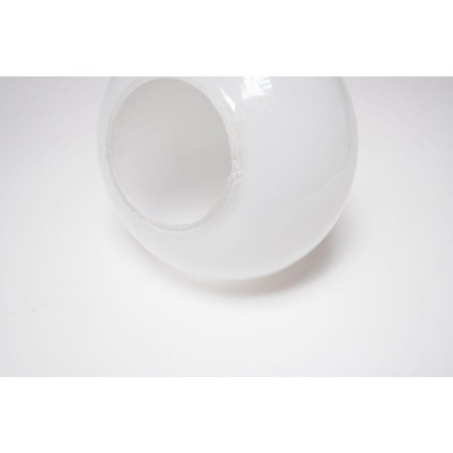 Pair of Petite Vintage Italian Chamberstick Glass and Brass Bedside Lamps For Sale - Image 10 of 12