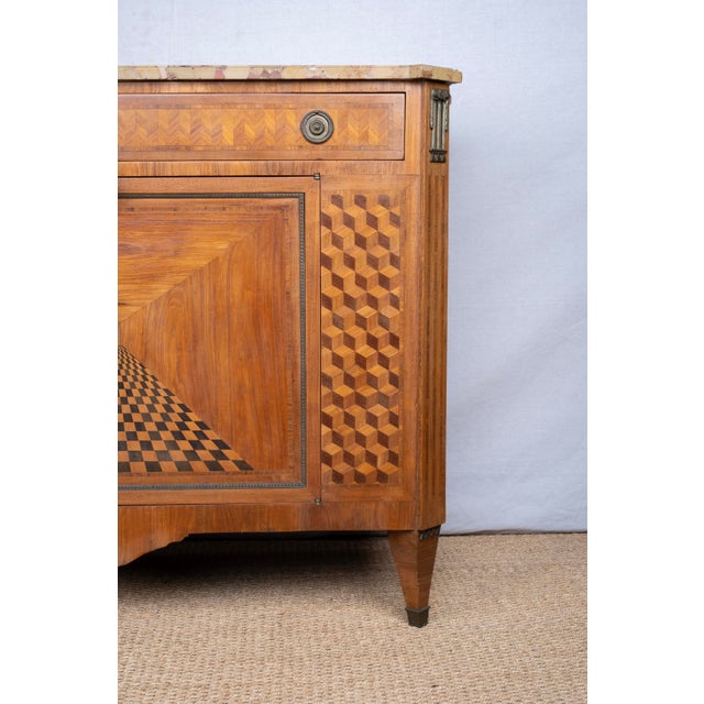 19th Century French Chest With Parquetry Inlay For Sale In San Diego - Image 6 of 17