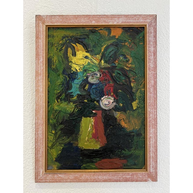 Gian Rodolfo D'accardi, Fleurs, Oil on Wood, Framed For Sale - Image 13 of 13