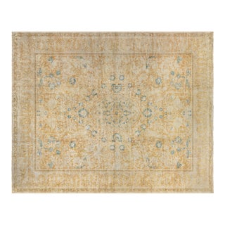 Authentic 19th Century Indian Beige Wool Rug For Sale